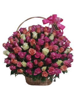 101 MIX RUŽA U KORPI SA MAŠNOM