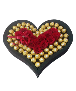 CRVENE RUŽE I FERRERO U KUTIJI XL-004