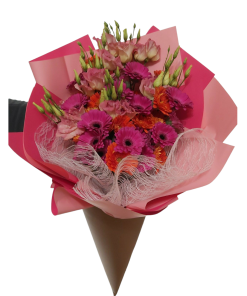 GERBERI I MINI RUŽE U BUKETU