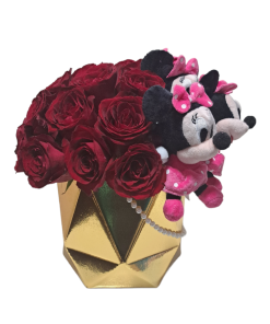 MINNIE MOUSE I CRVENE RUŽE U HEKSA KUTIJI