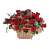 CRVENE RUŽE I ALSTROMERIJA U KORPI